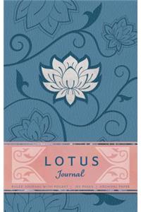 Lotus Hardcover Ruled Journal