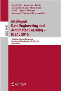 Intelligent Data Engineering and Automated Learning - Ideal 2016