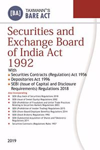 Securities and Exchange Board of India Act 1992 (Bare Act) (2019 Edition) [Paperback] Taxmann