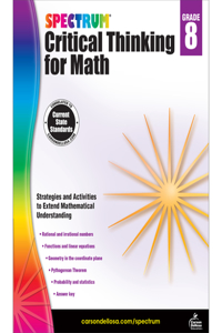 Spectrum Critical Thinking for Math, Grade 8