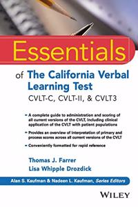 Essentials of the California Verbal Learning Test