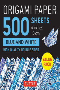 Origami Paper 500 sheets Blue and White 4