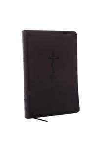 NKJV, Value Thinline Bible, Large Print, Charcoal Leathersoft, Red Letter, Comfort Print