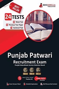 Punjab Patwari Recruitment Exam 2023 - 8 Mock Tests, 14 Sectional Tests and 2 Previous Year Papers (1400 Solved Questions) with Free Access To Online Tests