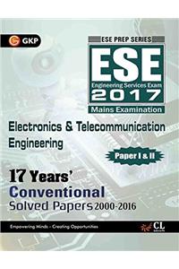 ESE 2017 Paper I & II Electronics & Telecommunication Engineering - Conventional Solved Papers