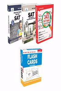 SAT FULL PREP - 5 Practice Tests + 16 Solved Essays + 343 SAT Math Practice Questions + VOCABULARY Flash Cards - Test Prep Series