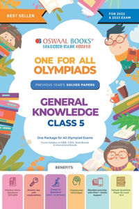 One for All Olympiad Previous Years Solved Papers, Class-5 General Knowledge Book (For 2021-22 Exam)