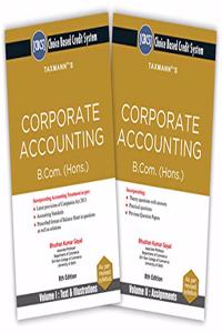 Taxmann's Corporate Accounting (Set of 2 Volumes) | Along-with Objective, Theoretical & Practical Questions & Answers | Choice Based Credit System (CBCS) | B.Com. (Hons.) | 8th Edition | 2021