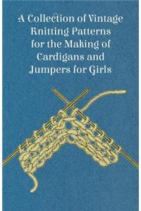 Collection of Vintage Knitting Patterns for the Making of Cardigans and Jumpers for Girls