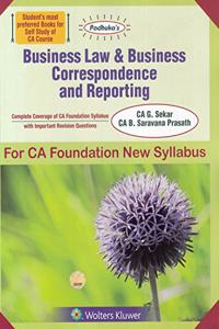 Padhuka's Business Law & Business Correspondence and reporting for CA Foundation New Syllabus