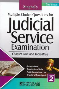 Singhal Law Publications Volume 2 Multiple Choice Question For Judicial Services Examination (Chapter-Wise And Topic-Wise) 2Nd Edition [Paperback] Singhal