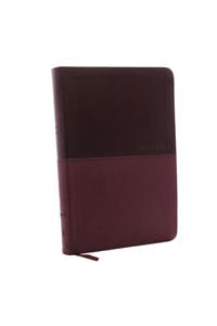 NKJV, Value Thinline Bible, Large Print, Burgundy Leathersoft, Red Letter, Comfort Print