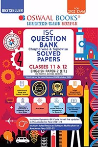 Oswaal ISC Question Bank Class 12 English Paper-2 Literature Book Chapterwise & Topicwise (For 2022 Exam)