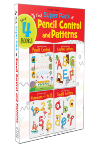 My First Super Boxset of Pencil Control and Patterns : Pack of 4 interactive activity books to practice Patterns, Numbers and Alphabet