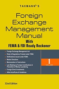 Foreign Exchange Management Manual with FEMA & FDI Ready Reckoner (Set of 2 Volumes)
