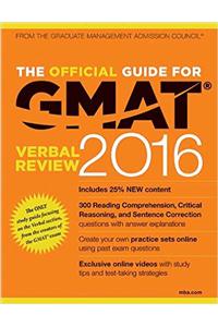 The Official Guide For GMAT Verbal Review 2016