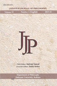 Jadavpur Journal Of Philosophy (Vol. 23, No. 1)