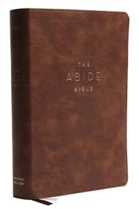 NKJV, Abide Bible, Leathersoft, Brown, Red Letter Edition, Comfort Print