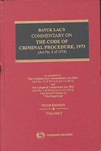Batuk Lals Commentary On The Code Of Criminal Procedure, 2 Vol Set,1973 (Act No.2 of 1974)