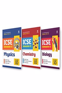 Arihant ICSE Physics , Chemistry & Mathematics Semester 2 Class 10 for 2022 Exam (Set of 3 Books)