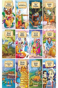Timeless Moral Stories - (Set of 12 Story Books for Kids with pictures) - Vikram and Betaal, Moral Stories, Arabian Nights, Jataka Tales, Around the ... Indian Mythology, Mahabharata, Buddha Tales