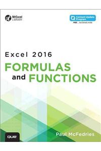 Microsoft Excel 2016 Formulas and Functions