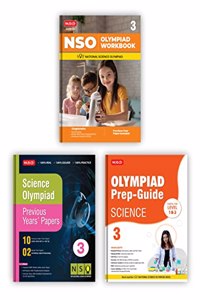 Olympiad Nso Workbook, Prep Guide and Previous Year Papers Combo Class 3