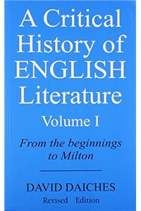 A Critical History Of English Literature - Volume I & Ii (combo Pack)