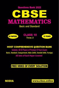 CBSE Mathematics (Standard and Basic) Class 10 Term 2 2022