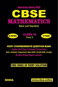 CBSE Mathematics (Standard and Basic) Class 10 Term 2 2022