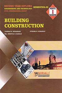 Building Construction - For Diploma in Civil Engineering - As per MSBTE's 'I' Scheme Syllabus - Second Year (SY) Semester 3 (III)
