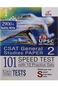 CSAT IAS Prelims 101 Speed Tests Practice Workbook with 10 Practice Sets - Paper 2