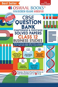 Oswaal CBSE Chapterwise & Topicwise Question Bank Class 12 Business Studies Book (For 2022-23 Exam)