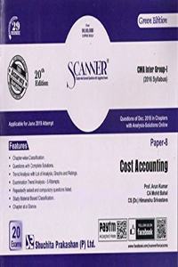 Solved Scanner CMA Inter Group-I (2016 Syllabus) Paper-8 Cost Accounting (Assessment Year 2019-20)