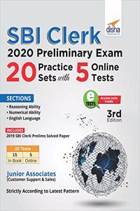 SBI Clerk 2020 Preliminary Exam 20 Practice Sets with 5 Online Tests
