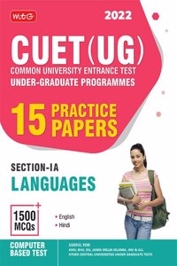 CUET UG Entrance Exam Books 2022 - CUET (UG) Common University Entrance Test-15 Practice Test Papers ( CUET Sample Paper) - Language (English & Hindi)