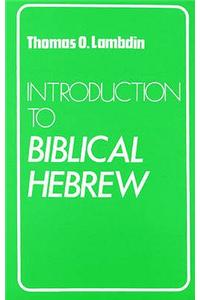 Introduction to Biblical Hebrew