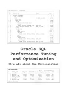 Oracle SQL Performance Tuning and Optimization