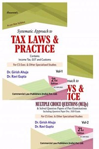 Commercial's Systematic Approach to Tax Laws & Practice MCQs for CS Exec. & Other Specialised Studies (Set of 2 Vol.) - 21/edition, 2021