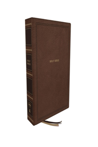 Nkjv, Reference Bible, Wide Margin Large Print, Leathersoft, Brown, Red Letter Edition, Comfort Print