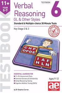 11+ Verbal Reasoning Year 5-7 GL & Other Styles Testbook 6
