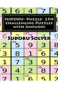 SUDOKU- Puzzle- 250 Challenging Puzzles with Answers