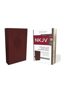 NKJV, Reference Bible, Personal Size Giant Print, Imitation Leather, Burgundy, Red Letter Edition, Comfort Print