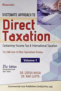 Commercial's Systematic Approach to Direct Taxation MCQs for CMA Inter & Other Specialised Studies (Set of 2 Vol.) - 21/edition, 2021