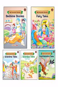 My Favourite Stories (Set of 5 Books with Colourful Pictures) Moral Story Books for Kids - Bedtime Stories, Fairy Tales, Grandma Tales, Grandpa Tales, Panchatantra Tales
