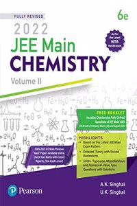 JEE Main Chemistry 2022 Volume 2 | Previous 20 Year's AIEEE/JEE Mains Questions |Sixth Edition | By Pearson