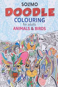 Amazon Brand - Solimo Doodle Colouring for Adults - Animals & Birds