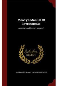 Moody's Manual Of Investments