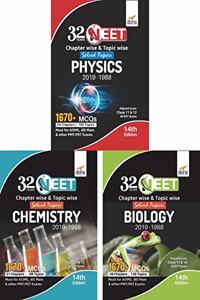 32 Years NEET Chapter-wise & Topic-wise Solved Papers Physics, Chemistry & Biology (2019 - 1988) 14th Edition(Old Edition)