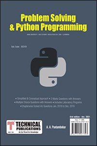 Problem Solving & Python Programming for BE Anna University - CBCS SCHEME - REGULATION 2021, SEM. - 1 (COMMON) (GE3151)